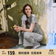 森馬（Semir）套裝女小心機短上衣高腰半身裙2025夏拼接蕾絲兩件套107425117010