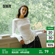 森馬（Semir）長(zhǎng)袖T恤女純色木耳邊氣質(zhì)緊身冬2025新款荷葉邊上衣簡(jiǎn)約甜美 白色調(diào)00311 M