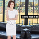 芭妃婭職業(yè)連衣裙2025新款時(shí)尚美容師售樓部酒店前臺銷(xiāo)售工作服正裝 白色短袖 M