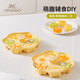 英氏（YEEHOO）寶寶輔食蒸糕模具嬰兒童食品級硅膠可蒸煮工具做蛋糕布丁磨具 貓爪輔食磨具【高顏值 無(wú)異味】