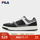 斐樂(lè )（FILA）官方男鞋TARGA復古板鞋冬季新款圓盾鞋休閑鞋運動(dòng)鞋 黑/絨鎳灰-BB 42