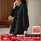 尚都比拉100%羊毛大衣女冬季雙排扣雙面呢腰帶燈籠袖毛呢外套
