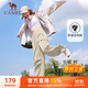 駱駝（CAMEL）直筒梭織工裝長(zhǎng)褲女防潑水百搭傘兵褲 C24CA6L6619 淡卡其 S
