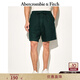 Abercrombie & Fitch男裝25夏季美式復古百搭松緊腰寬松五分褲休閑短褲128-5048 橄欖綠 S (175/76A)