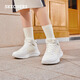 斯凱奇（Skechers）女鞋秋季厚底增高休閑鞋中高幫小白鞋117518 白色/WHT 36