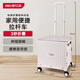 得力（deli）超市購物車(chē)折疊小推車(chē)工具車(chē)拉貨搬運手拖車(chē)拉桿行李車(chē) 【65L】四輪普通款/可變向/白色