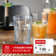 宜家（IKEA）POKAL博克爾加厚鋼化玻璃杯家用透明大容量耐熱果汁杯 淺藍(lán)色杯子350毫升