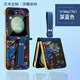 栗栗虎 三星zflip5手機殼新款Galaxy Z Flip5折疊屏真皮質(zhì)翻蓋全包女款腕帶彩繪flip5超薄防摔外殼保護套 【深藍色】 三星 Z Flip5