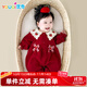 優(yōu)奇嬰兒衣服女寶秋季連體衣女寶寶滿(mǎn)月百天周歲禮服喜慶紅色外出爬服