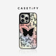 CASETIFY 幻彩蝴蝶 鏡面磁吸手機殼 適用于iPhone15 pro max 黑鏡黑框Magsafe
