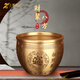 銅擺件聚寶盆百福銅缸全黃銅米缸存錢(qián)罐工藝品客廳新居辦公室 【八方聚財】中大號