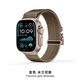 IFACE MALL適用新款蘋(píng)果手表表帶iwatch S10/9/8/7/6/5SE表鏈 apple watch ultra2鈦金屬米蘭尼斯表帶腕帶 2024新款【鈦金色 | 米蘭尼斯表帶】 49mm【適用Ultra1/2 】