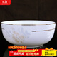 錦秋堂 景德鎮(zhèn)陶瓷器 家用骨瓷碗 散件單買任意組合不燙手手工鑲金邊 7英寸面碗