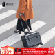 翻譯官拉桿箱上開(kāi)蓋行李箱女加厚防刮旅行箱男工具箱密碼登機紅酒箱 PC上開(kāi)口鋁框-黑色 18英寸1-5天(大容量登機箱)