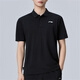 李寧 短袖POLO衫T恤男裝夏季休閑透氣運動(dòng)半袖上衣 黑色-2 M