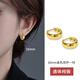 映棠老鳳凰同款925純銀耳環(huán)2024新款耳扣女耳圈耳釘養(yǎng)耳洞睡覺(jué)免摘秋 16mm黃金色耳環(huán)一老鳳祥品質(zhì)
