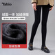 Tabio加絨加厚連褲襪女320D秋冬保暖高彈黑色打底襪女顯瘦百搭打底褲襪 黑色 1條 L (L-LL 90-103/155-170)