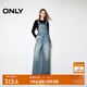 ONLY秋季萊賽爾復(fù)古高腰闊腿褲背帶褲牛仔褲女|12437M003 J33 350水洗牛仔藍 L 170/72A