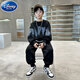 G.DUCKKIDS男童春秋衛衣套裝2025兒童裝中大童男孩春秋季運動(dòng)兩件套帥氣 黑色 130 【適合身高115-125】