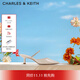 CHARLES&KEITH亮鉆一字帶尖頭高跟穆勒拖鞋生日禮物送女友CK1-60920353 Cream奶白色 35