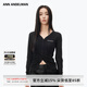 ANN ANDELMAN滿天星薄開衫黑色修身長(zhǎng)袖毛針織衫秋季外搭 黑色 XS