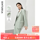 尚都比拉春裝氣質通勤職業(yè)裝西裝三件套直筒長褲高級感西服套裝 霜綠 XL