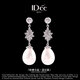 IDee  CREATIVE IDER FOR YOU法國(guó)IDee仿珍珠耳墜女輕奢時(shí)尚氣質(zhì)長(zhǎng)款耳飾品配飾生日女生禮物 耳釘一對(duì)  尺寸 1.2*4CM