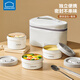 樂(lè)扣樂(lè)扣飯盒上班族帶飯餐盒不銹鋼學(xué)生便當(dāng)盒大容量湯壺兒童粥桶密封面碗 【3個(gè)裝】450ml*2+650ml+餐具+包
