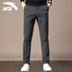 安踏（ANTA）運動(dòng)褲男冬季輕薄透氣速干彈力冰絲長(cháng)褲健身跑步寬松直筒休閑褲子 -1玄艙灰 M (170)