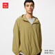 優(yōu)衣庫男女裝便攜式防紫外線(xiàn)防潑水連帽外套防曬服478228 478228/47土黃色 M