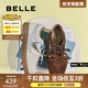 百麗（Belle）流心曲奇撞色愛(ài)心德訓鞋女2025秋新內增高運動(dòng)休閑鞋B2873CM5預售 米白色-3CM增高 36