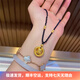 ROBY老鳳凰黃金祥云圈吊墜足金999佛頭同心圓編織項(xiàng)鏈女平安扣頸鏈繩 足金999佛頭祥云圈+5金珠