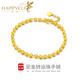 樂(lè )靈黃金轉運珠手鏈女足金999光面金珠子鏈子七夕節日送女生日禮物 16+3cm手圍（金重約3.2g） 克重多退少補