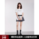ELLE法式摩登休閑寬松T恤女2025夏季新款高級感顯瘦氣質(zhì)時(shí)尚短袖 米白 L