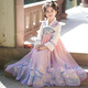 安妮優(yōu)兒（Anneyol）漢服女童秋冬款兒童古裝拜年服冬季國風(fēng)唐裝2025新款女孩古風(fēng)裙子 紫色加絨 130