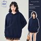JEANSWEST CLUB真維斯連帽衛(wèi)衣女加絨加厚秋冬女生外套休閑中長(zhǎng)款百搭寬松帽衫
