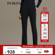 PORTS寶姿秋冬新品女裝時(shí)尚通勤黑色褲子高腰直筒西裝褲 ALN9P010PWB017-BLACK XS (2)