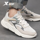 特步（XTEP）男鞋復古老爹鞋夏季網(wǎng)面透氣跑步鞋季潮流休閑鞋子軟底減震運動(dòng)鞋 鴿子灰淺麻灰 42