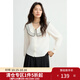 獨束大碼女裝2025新款胖mm娃娃領(lǐng)長(cháng)袖襯衫女設計感小眾別致上衣 月牙白 M (尺碼：1)