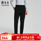 雅戈爾（YOUNGOR）褲子男士秋冬季青年男休閑褲復合保暖底面溫暖舒適商場(chǎng)同款 黑色YCKQ335670AWA 31 .5 170/78A