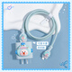 HAPPYMAKER適用于蘋果20W充電器保護(hù)套蘋果15promax數(shù)據(jù)線保護(hù)套14/13防折斷纏繞線硅膠卡通貼片防塵可愛(ài)女 蘋果雙typec四件套貼片款【霧霾藍(lán)海貍】