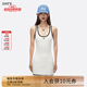 SMFK十字復古網(wǎng)球背心裙連衣裙 UFT12WB/UFT12BW 白 S