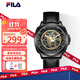 斐樂(lè )（FILA）手表機械風(fēng)鏤空潮流男款學(xué)生送男友夜光腕表 黑金6551-001