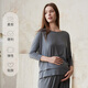 nest designs孕產(chǎn)婦家居服女士哺乳衣春夏新品七分袖T恤孕婦裝產(chǎn)后哺乳上衣 炭筆灰 M（建議身高160-170cm；70kg內）