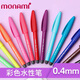 【開學(xué)必備】慕那美（monami）04031-03纖維筆水性勾線筆中性筆 紅色 12支/盒