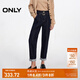 ONLY秋季加絨個(gè)性高腰錐形褲九分褲牛仔褲女|124449006 J3E 新1000牛仔洗水 M (165) 68A