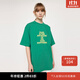 moussy新款字母印花休閑中性風(fēng)圓領(lǐng)短袖T恤女030GSY90-5500 深綠色033 均碼