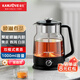 金灶（KAMJOVE）噴淋式煮茶器煮茶壺白茶黑茶蒸茶器花茶壺蒸茶一體蒸汽煮茶燒水壺A-57 黑色 1L