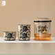 器酋紅茶杯玻璃雙耳泡茶壺陶瓷過(guò)濾內(nèi)膽簡(jiǎn)易懶人功夫茶具沖茶神器耐熱 雕花玻璃雙耳紅茶泡+3杯 190ml