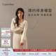 Calvin KleinJeans春夏女士ck兩件套復古燈籠袖開(kāi)衫針織吊帶連衣裙J225373 ACF-象牙白 XS
